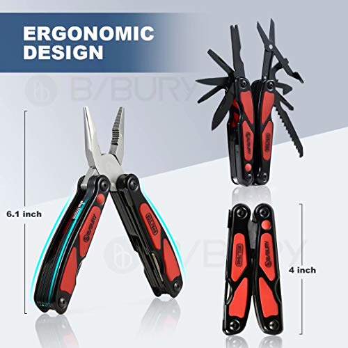 Multitool Pliers, Bibury 14-in-1 420 Stainless Steel Pocket Multit...