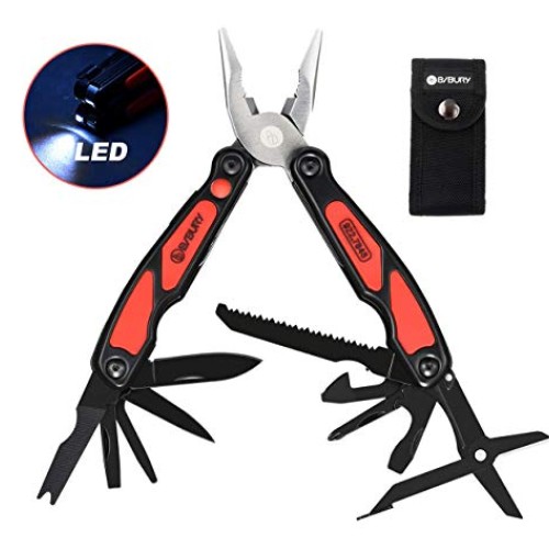 Multitool Pliers, Bibury 14-in-1 420 Stainless Steel Pocket Multit...