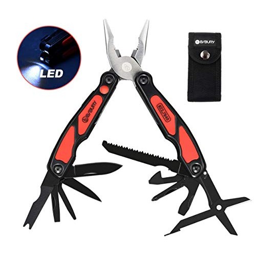Multitool Pliers, Bibury 14-in-1 420 Stainless Steel Pocket Multit...