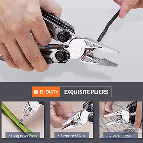 Multitool Pliers,Titanium 18-in-1 Multi-Purpose Pocket Knife Plier...