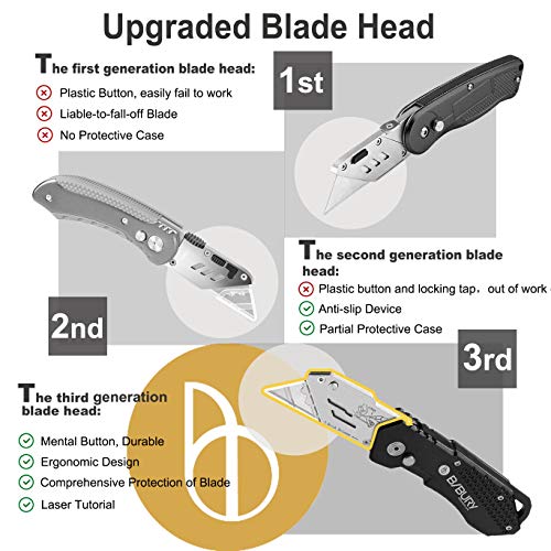 Utility Knife, BIBURY Upgraded Version Heavy Duty Box Cutter Pocke...