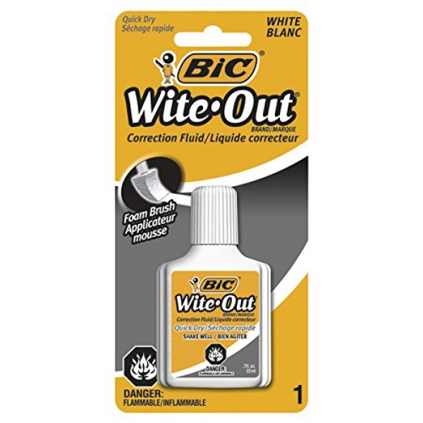 BIC Wite-Out Quick Dry Correction Fluid, 20 ml