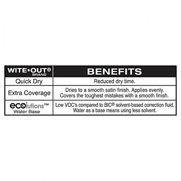 BIC Wite-Out Quick Dry Correction Fluid - 3 Pack BICWOFQD324