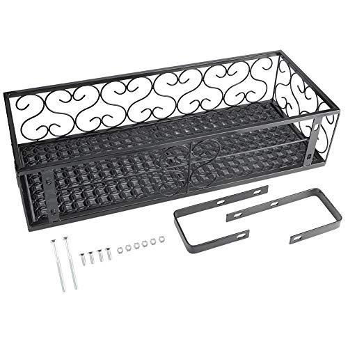 Bicaquu Flower Rack,Iron Balcony Hanging Flower Pot Stand Plant St...