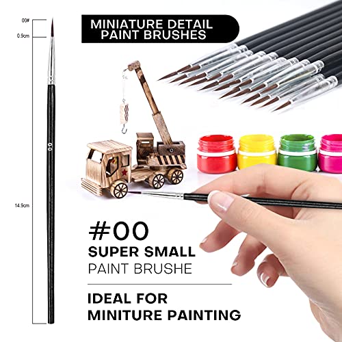 Detail Paint Brushes, BICKSILE 60Pcs Miniature Paint Brushes Micro...