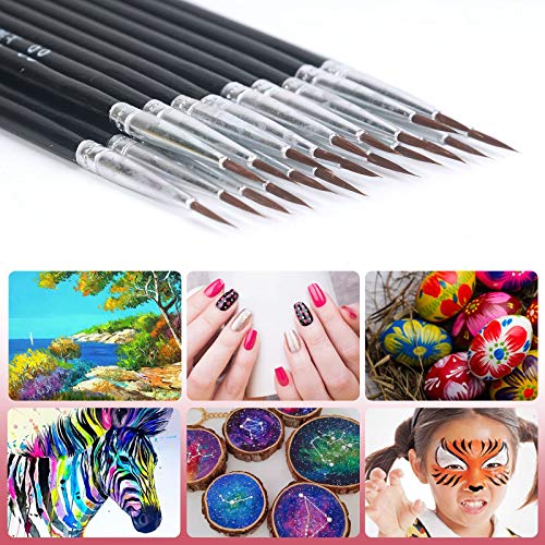 Detail Paint Brushes, BICKSILE 60Pcs Miniature Paint Brushes Micro...