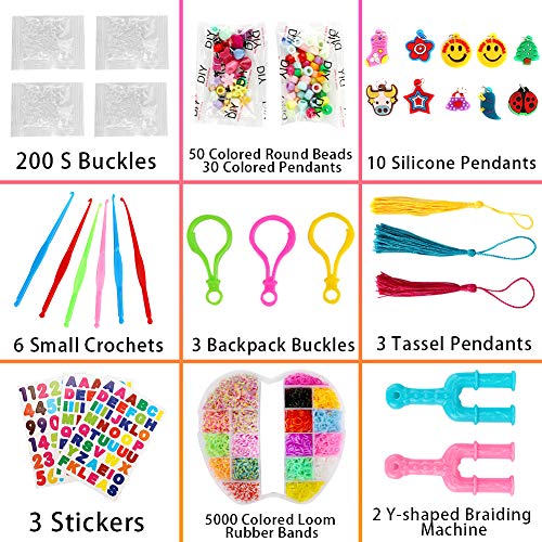 Loom Bracelet Making Kit, BicycleStore 5000+ Small Colored Wonder ...