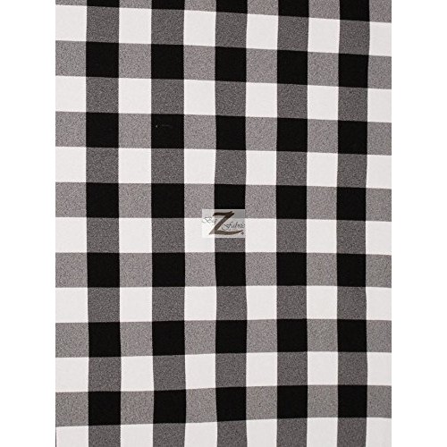 Big Z Fabric CHECKERED GINGHAM POLY COTTON PRINTED FABRIC - Black ...