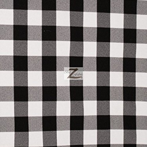 Big Z Fabric CHECKERED GINGHAM POLY COTTON PRINTED FABRIC - Black ...