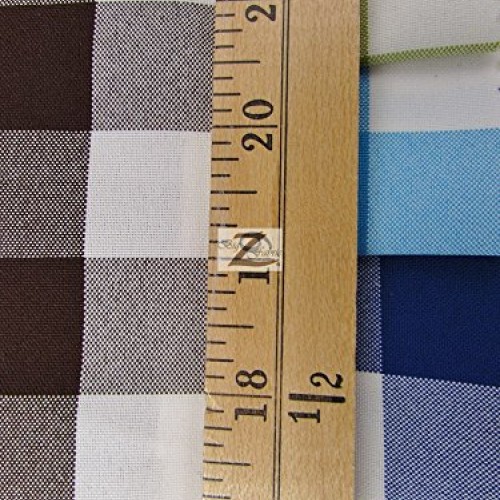 Big Z Fabric CHECKERED GINGHAM POLY COTTON PRINTED FABRIC - Orange...