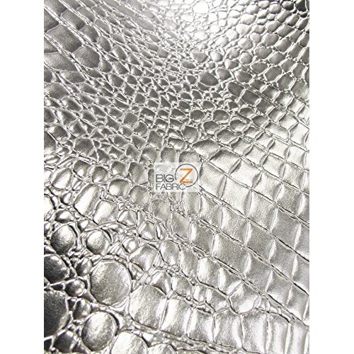 Big Z Fabric Vinyl Faux Fake Leather Pleather Embossed Shiny Allig...