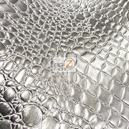 Big Z Fabric Vinyl Faux Fake Leather Pleather Embossed Shiny Allig...