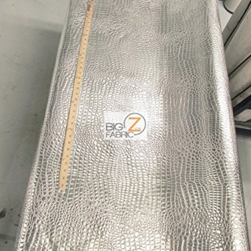 Big Z Fabric Vinyl Faux Fake Leather Pleather Embossed Shiny Allig...