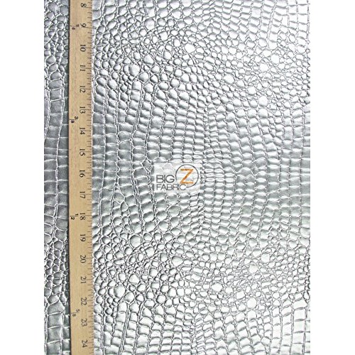 Big Z Fabric Vinyl Faux Fake Leather Pleather Embossed Shiny Allig...