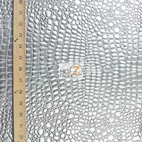 Big Z Fabric Vinyl Faux Fake Leather Pleather Embossed Shiny Allig...
