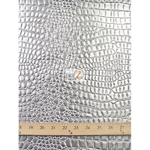 Big Z Fabric Vinyl Faux Fake Leather Pleather Embossed Shiny Allig...