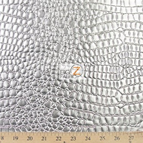 Big Z Fabric Vinyl Faux Fake Leather Pleather Embossed Shiny Allig...