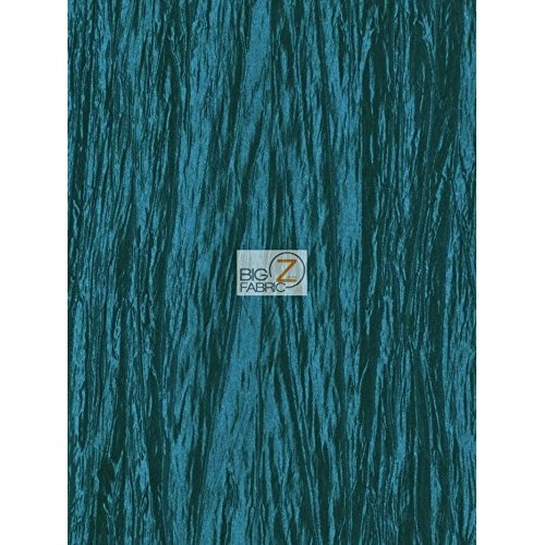 CRUSHED TAFFETA FABRIC - Teal - 50/52 WIDE SATIN SHINNY GLAMOROU...