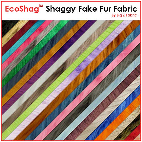 Faux Fake Fur Solid Shaggy Long Pile Fabric Sold by The Yard DIY C...