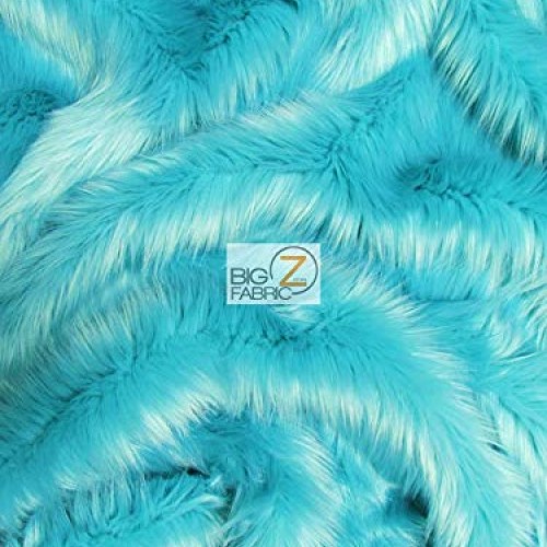 Faux Fake Fur Solid Shaggy Long Pile Fabric Sold by The Yard DIY C...