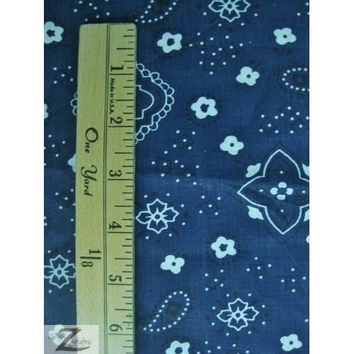 RED Paisley Bandana Print Poly Cotton Fabric 58/59 Width Sold by...