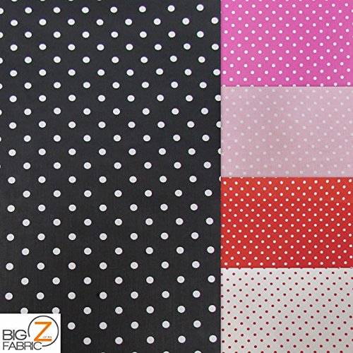 RED/White Small Polka DOTS Print Poly Cotton Fabric 58/59 Width ...