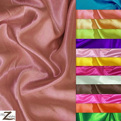 Solid Shiny Bridal Satin Fabric - White - 58/60 Width Sold by Th...