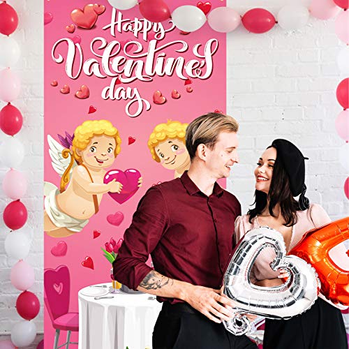Valentine day decoration banner door cover party supplies backdrop...