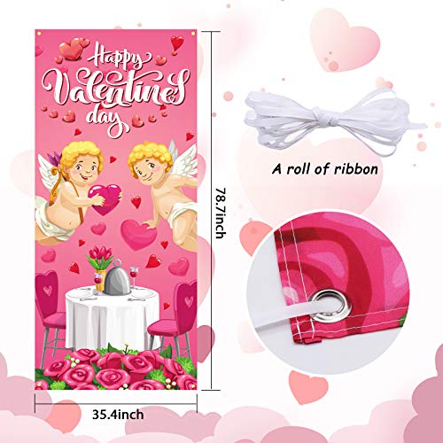 Valentine day decoration banner door cover party supplies backdrop...