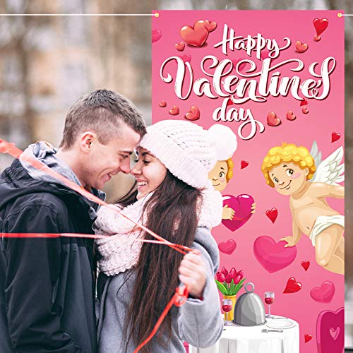 Valentine day decoration banner door cover party supplies backdrop...