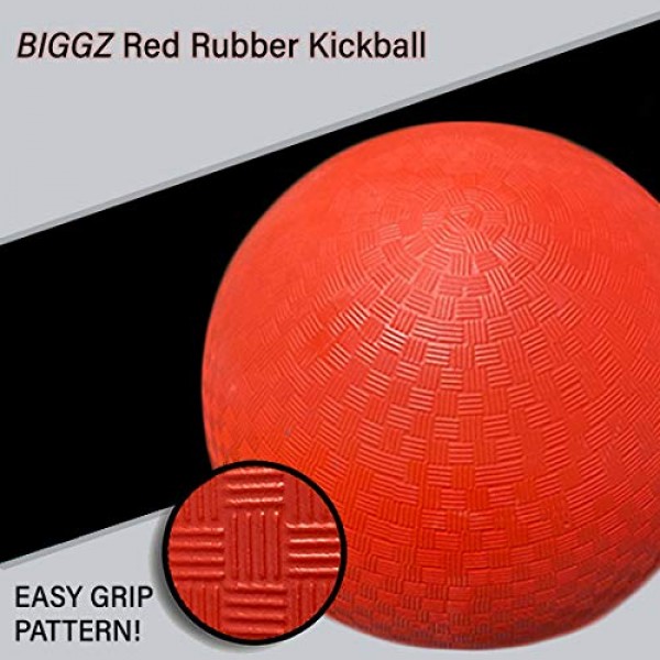 Kickballs 6-Pack of 8.5-inch Gym Playground Balls with Pump&Needles Dodgeballs 