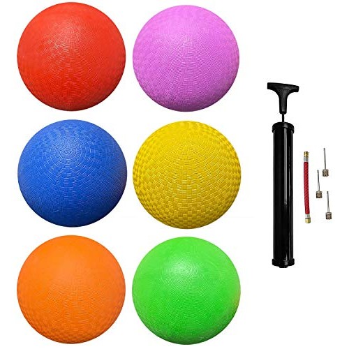 6 Pack Rubber Kick Balls 8.5 inch Dodgeball Playground Balls for...