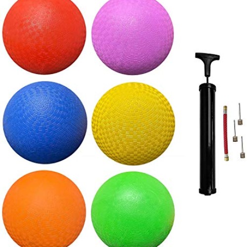 6 Pack Rubber Kick Balls 8.5 inch Dodgeball Playground Balls for...