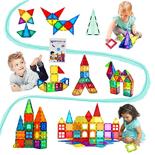 Magnetic Tiles Building Blocks STEM Magnet Blocks Toys for 3+ Year...