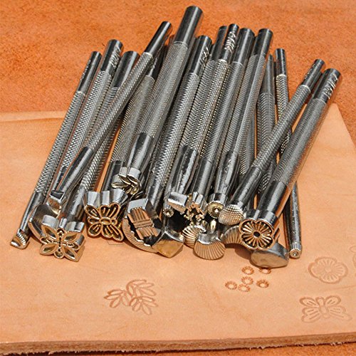BIGTEDDY - 20PCs Leather Different Shape Stamp Punch Set Saddle Ma...