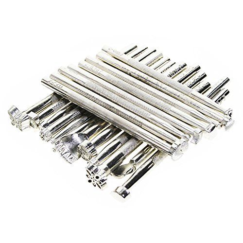 BIGTEDDY - 20PCs Leather Different Shape Stamp Punch Set Saddle Ma...