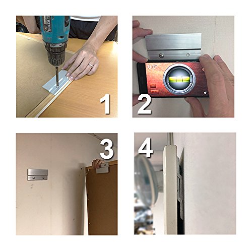 BIGTEDDY - 6 French Cleat Picture Hangers Hardware Kit Mount Alum...