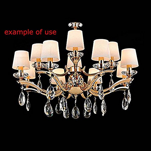 BIHRTC 12Pcs38mm Clear Crystal Teardrop Chandelier Prisms Parts Ha...