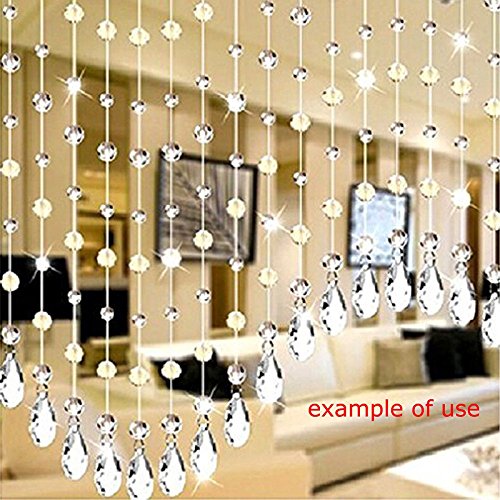 BIHRTC 12Pcs38mm Clear Crystal Teardrop Chandelier Prisms Parts Ha...
