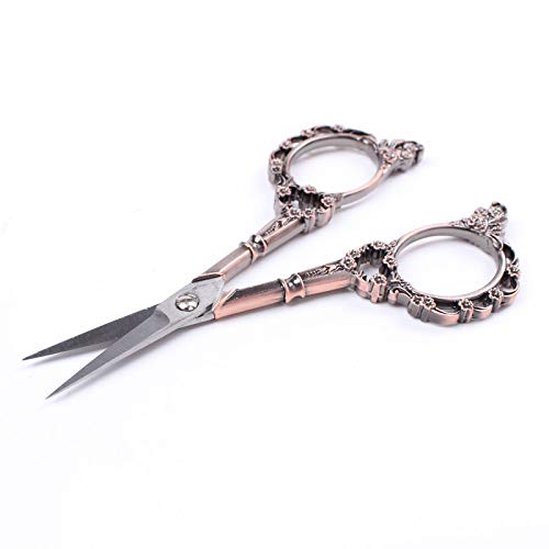BIHRTC 2 Pairs Sewing Scissors Vintage European Style Flower Patte...