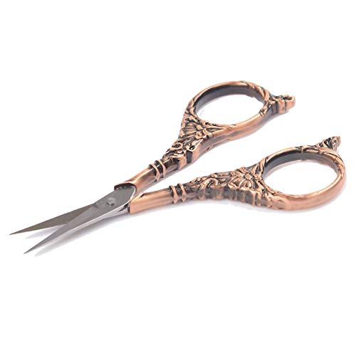 BIHRTC 2 Pairs Sewing Scissors Vintage European Style Flower Patte...