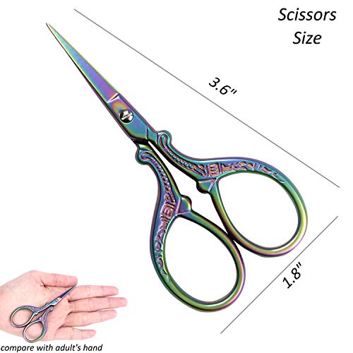BIHRTC 3.6 Inch Mini Scissors Embroidery Scissors Sewing Crafting ...