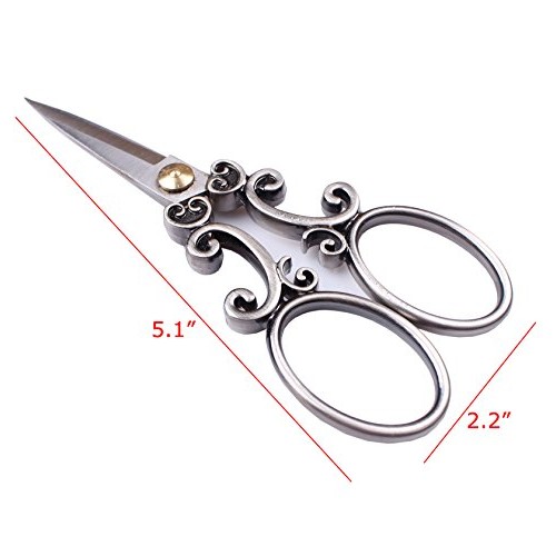 BIHRTC European Vintage Stainless Steel Sewing Scissors DIY Tools ...