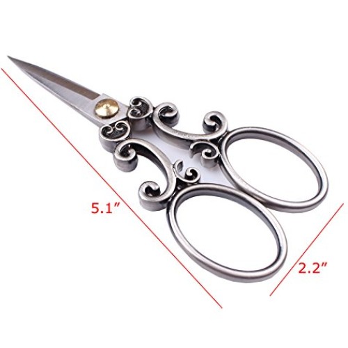 BIHRTC European Vintage Stainless Steel Sewing Scissors DIY Tools ...