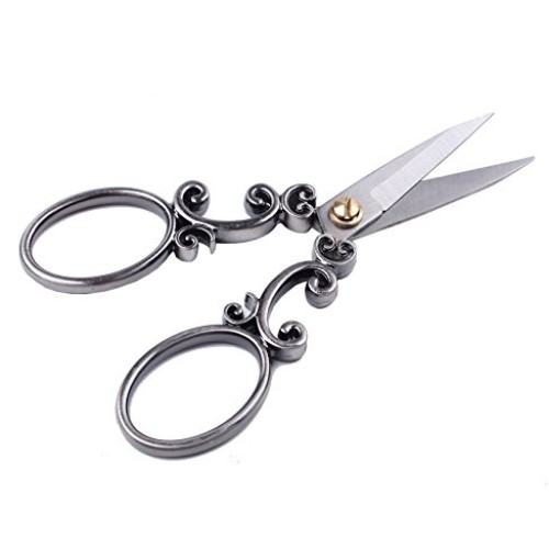 BIHRTC European Vintage Stainless Steel Sewing Scissors DIY Tools ...