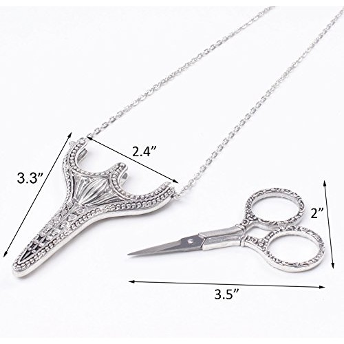 BIHRTC Stainless Steel Sharp Tip Sewing Snips Thread Cutter Safety...