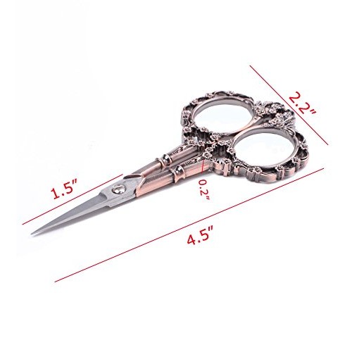 BIHRTC Vintage European Style Scissors for Embroidery, Sewing, Cra...