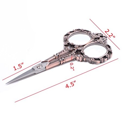 BIHRTC Vintage European Style Scissors for Embroidery, Sewing, Cra...