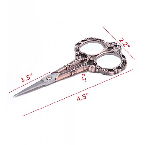 BIHRTC Vintage European Style Scissors for Embroidery, Sewing, Cra...