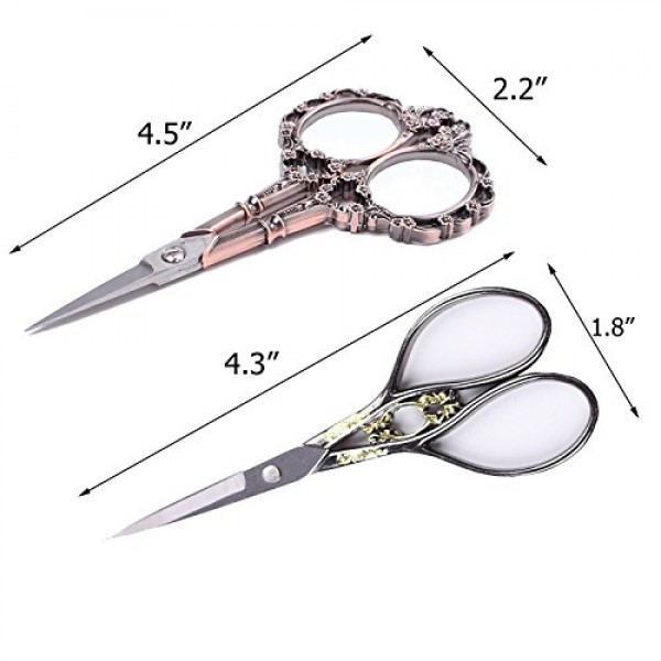 BIHRTC Vintage Plum Blossom Clouds Sewing Scissors for Embroidery,...